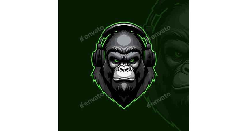 Gorilla Mascot Gaming Logo