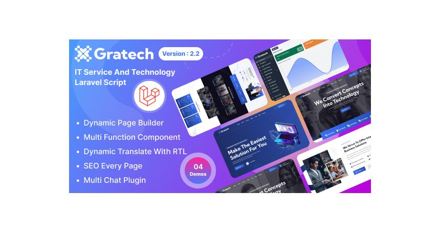 Gratech – IT Service And Technology With Component Page Builder