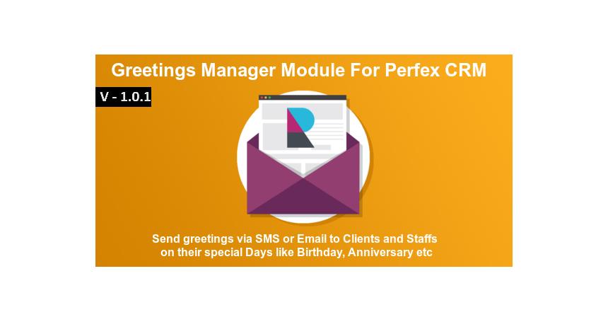 Greetings Manager Module For Perfex CRM