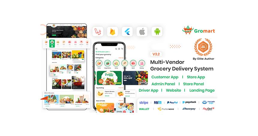 GroMart | Grocery Store App | Grocery Delivery | Multivendor Grocery Flutter App