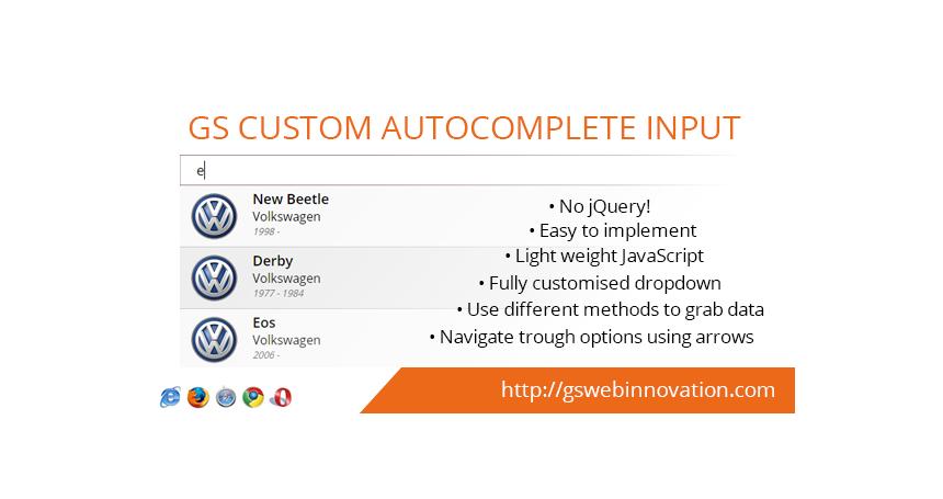 GS Custom Autocomplete Input