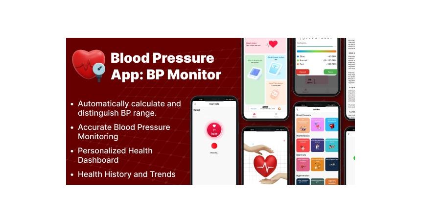 Heart Rate Blood Pressure Monitor - BP Monitor - Health Tracker - BMI Monitor