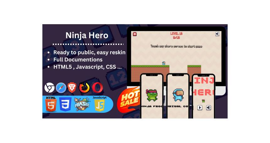 Hero Ninja - HTML5 Game (Construct 3)