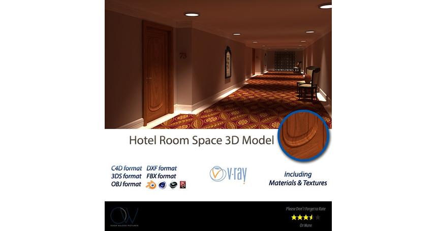 Hotel Room Space 3D Model