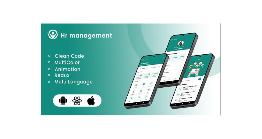 HR Management -Employee Management | Time Tracking | Team Collaboration App iOS/Android App Template