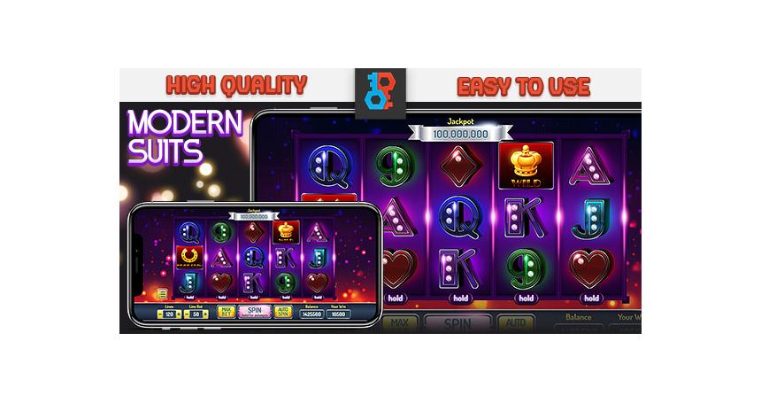 HTML Modern Suits Slot Game