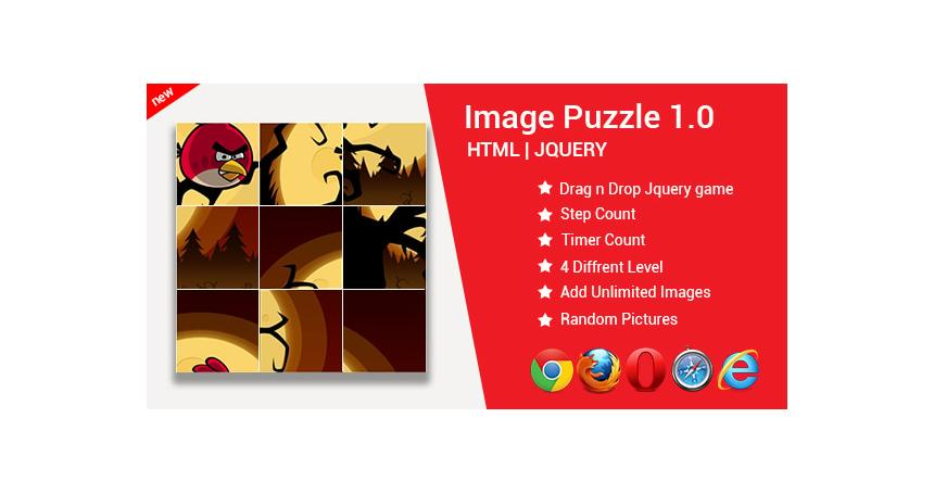 Image Puzzle Game | Puzzle Game | HTML | JQUERY | JAVASCRIPT