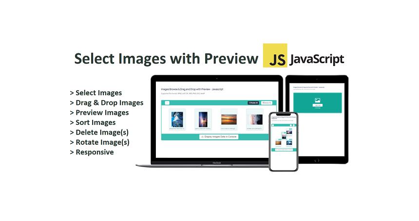 Images Select & Drag and Drop with Preview - JavaScript