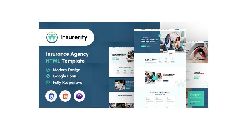 Insurerity | Insurance Agency HTML Template