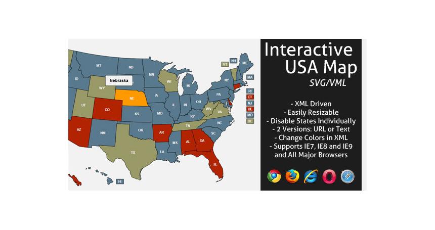 Interactive SVG USA Map