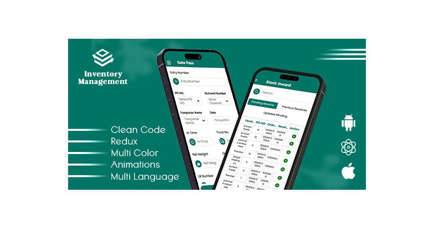 Inventory Management App-  StockManagement | Warehouse Stock | React Native iOS/Android App Template
