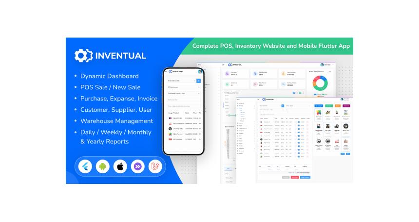 Inventual – Complete POS, Inventory Website and Mobile Flutter App