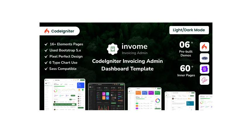 Invome - CodeIgniter Invoicing Admin Dashboard Template