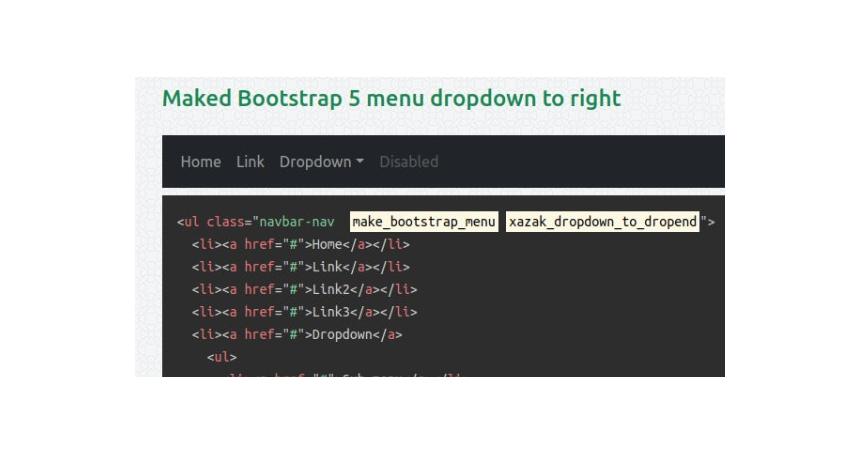 Javascript Bootstrap 5 menu maker