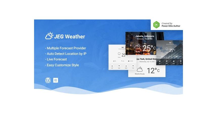 Jeg Weather Forecast WordPress Plugin - Add Ons for Elementor and WPBakery Page Builder V1.0.5