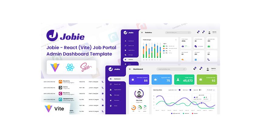 Jobie - React (Vite) Job Portal Admin Dashboard Template