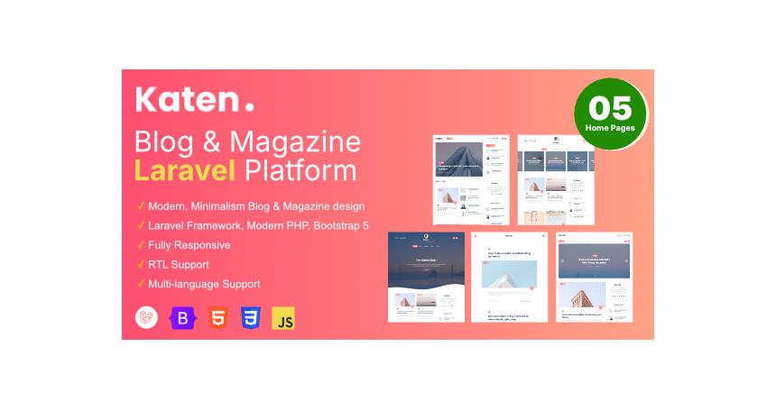 Katen - Blog & Magazine Laravel Script