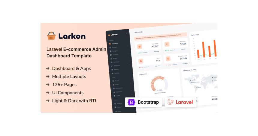 Larkon - Laravel Ecommerce Management Admin & Dashboard Template