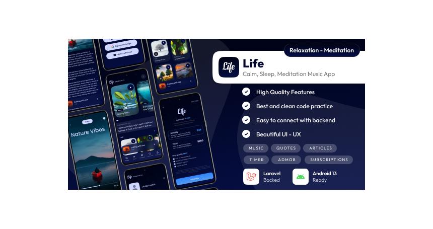 Life: Sleep Sounds - Meditation Sounds - Relax Music App - (Android/Laravel)