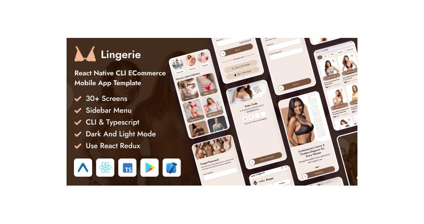 Lingerie - React Native CLI eCommerce Mobile App Template