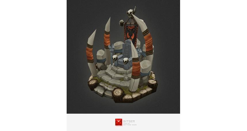 Low Poly RTS Orc Throne