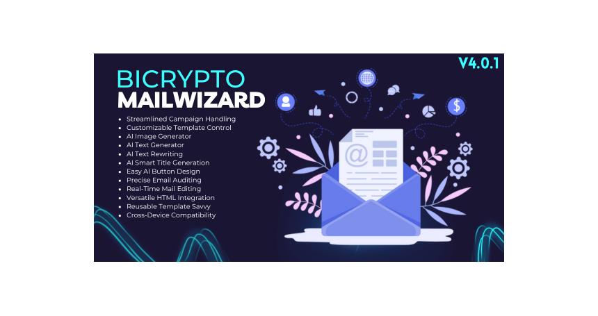 MailWizard Addon For Bicrypto - AI Image Generator, AI Content Generator, Drag&Drop Email Editor