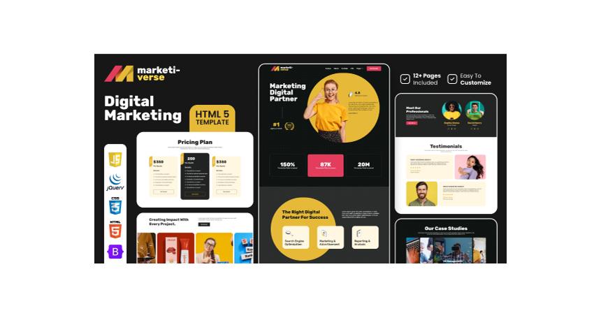 Marketiverse - Digital Marketing Agency HTML5 website Template