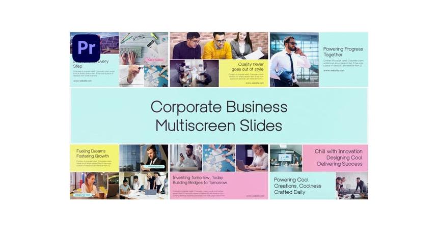 Minimal Multiscreen Corporate Business Slideshow MOGRT