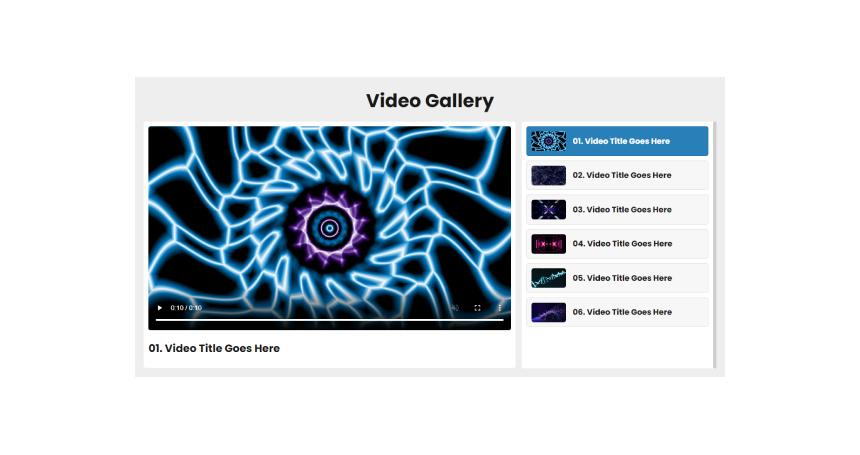 Moro - Custom Video Playlist Gallery