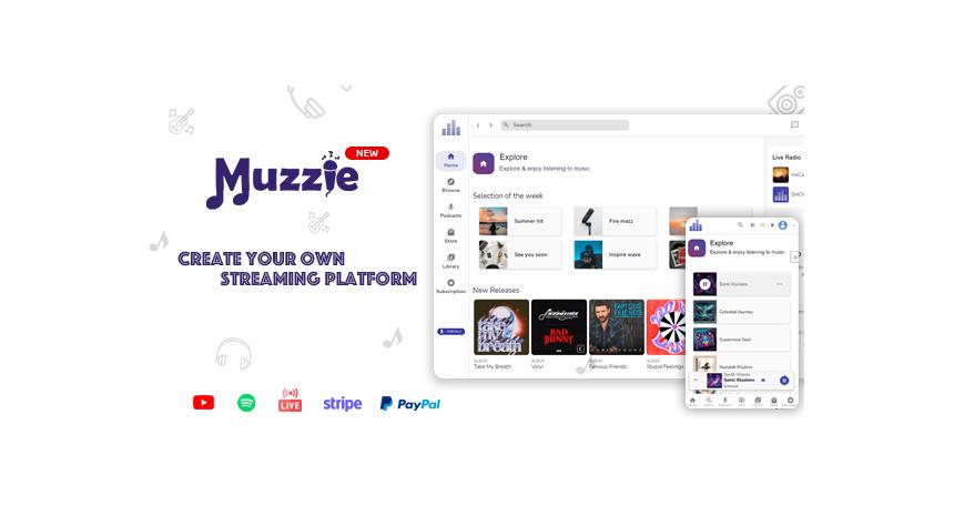 Muzzie - Music, Podcast  & Radio Streaming Platform