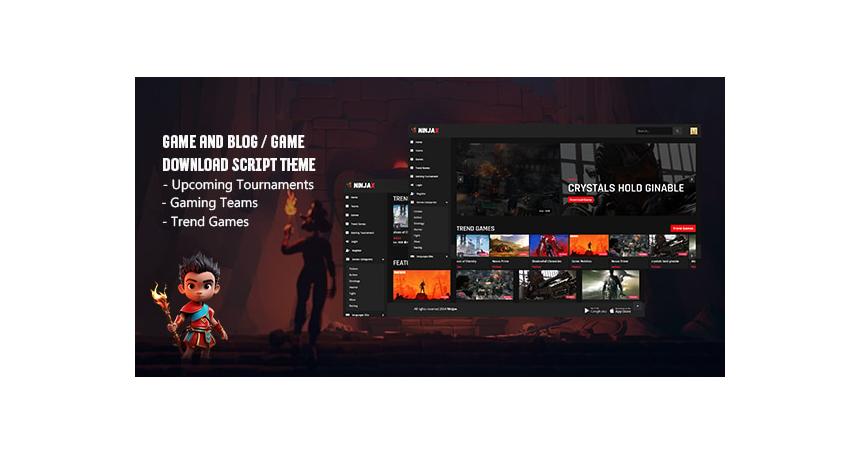 ninjax – Game and Blog / Game Download script Theme