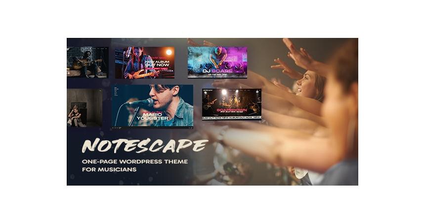 Notescape - One-Page Music WordPress Theme