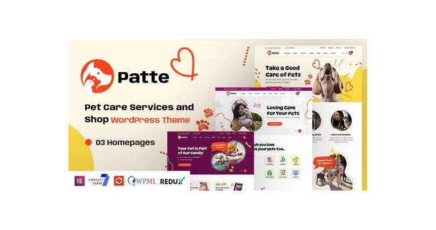 Patte - Pet Care & Pet Shop WordPress Theme