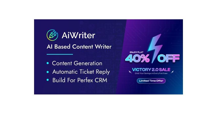 Perfex AiWriter - AI Content Generator And AI Ticket Reply Module