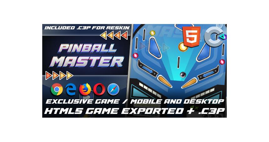 Pinball Master Arcade - HTML5 / Construct3 Source-Code