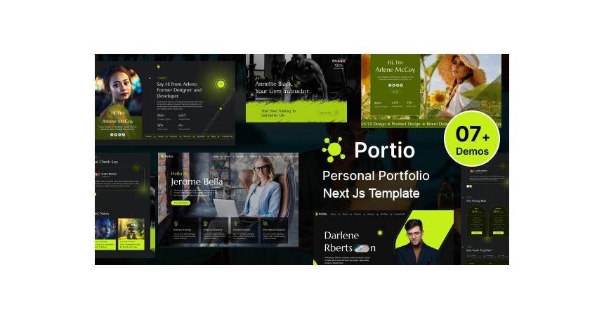 Portio | Personal Portfolio Resume Next Js Template