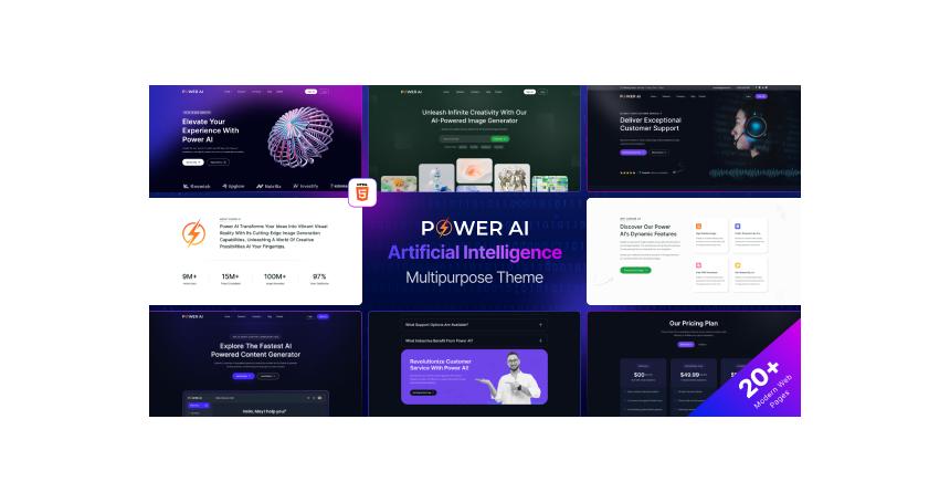 Power AI - Artificial Intelligence Multipurpose Website HTML Template