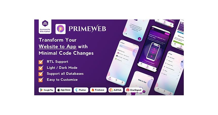 Prime Web - Convert Website to a Flutter App | Web View App | Web to App