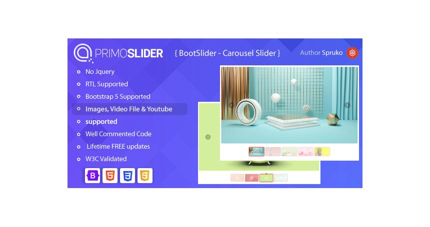 PrimoSlider– Bootstrap Carousel Slider Plugin