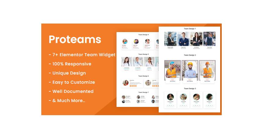 Proteams - Team Member Plugin For Elementor