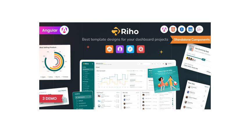 Riho – Angular 18 Admin Dashboard Template