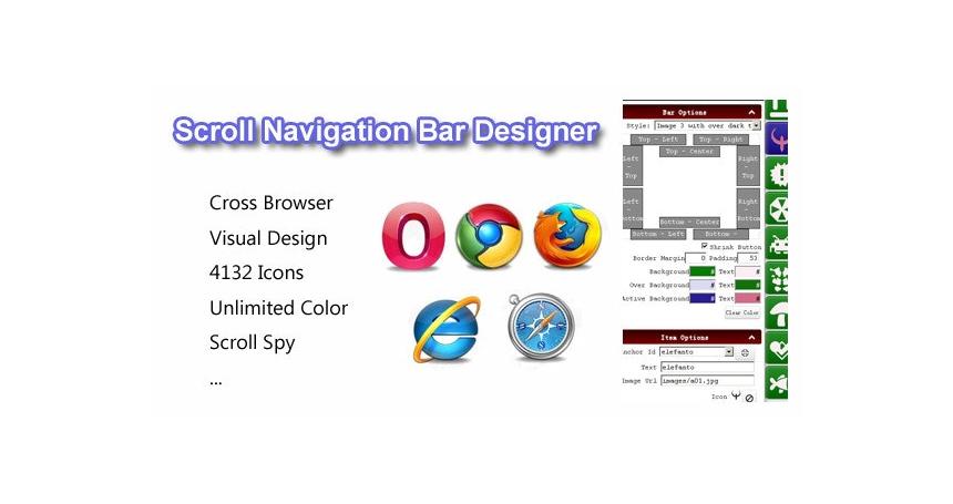 Scroll Navigation Bar Designer