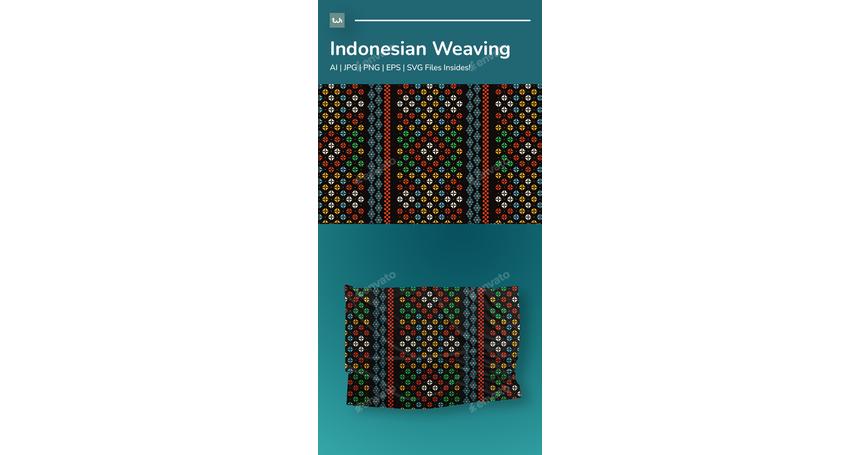 Seamless  Indonesian Weaving Batik Pattern