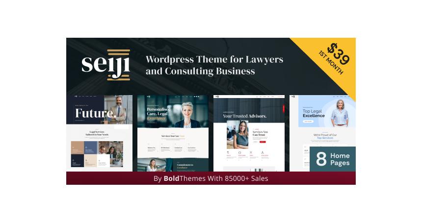 Seiji - WordPress Theme for Lawyers & Business