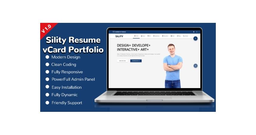 Sility Resume / CV / vCard / Portfolio CMS