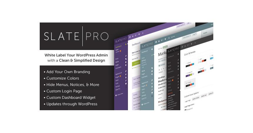 Slate Pro – WordPress Admin Theme and White Label