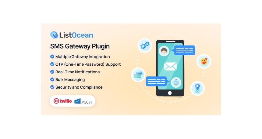 SMS Gateway Plugin - Listocean Classified Ads Listing Marketplace Platform