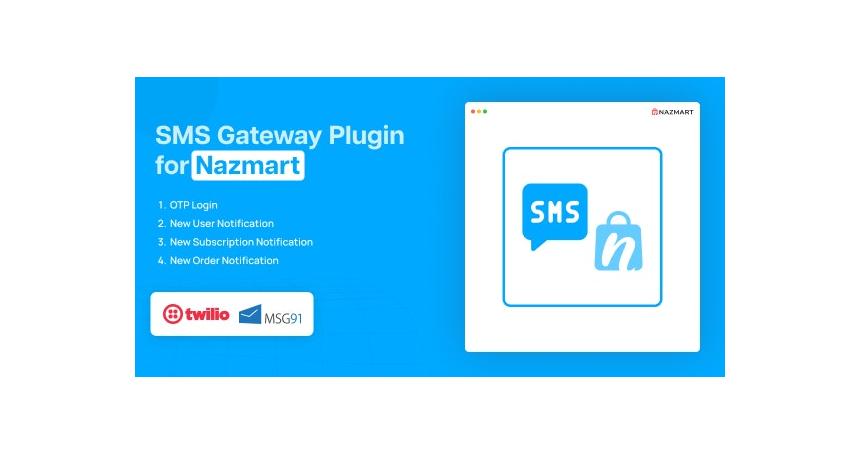 SMS Gateway Plugin - Nazmart Multi-Tenancy eCommerce Platform (SAAS)