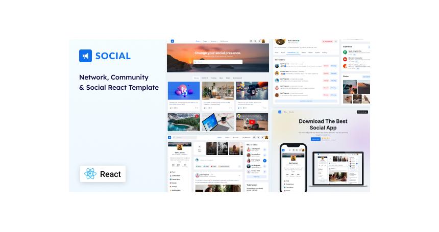 Social - Network & Community React Template