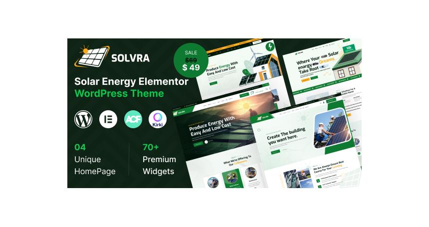 Solvra - Ecology & Solar Energy WordPress Theme